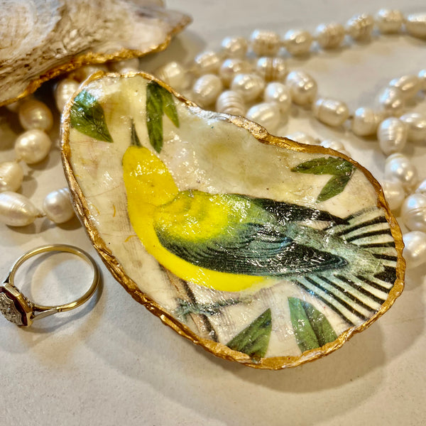 Antiqued Yellow Bird